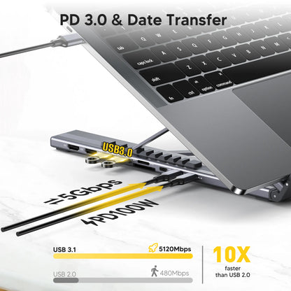 9-in-1 USB-C Laptop Dock Stand