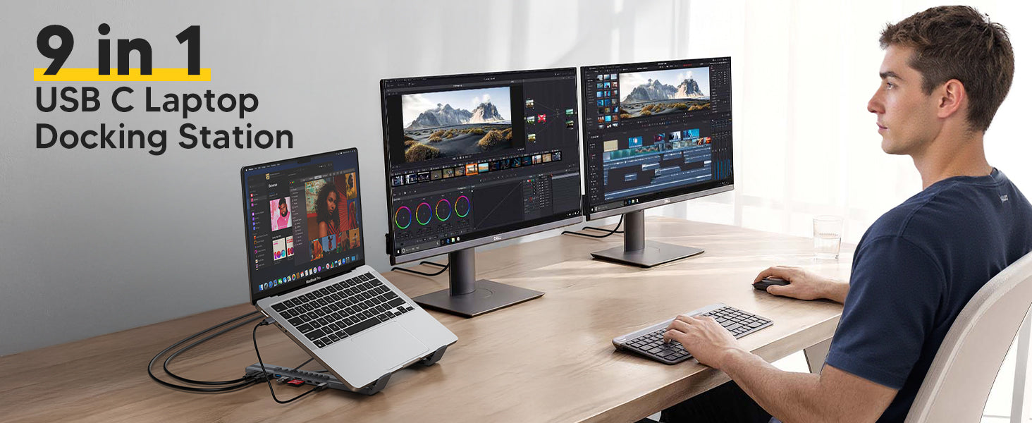 8-in-1 USB-C Laptop Dock Stand