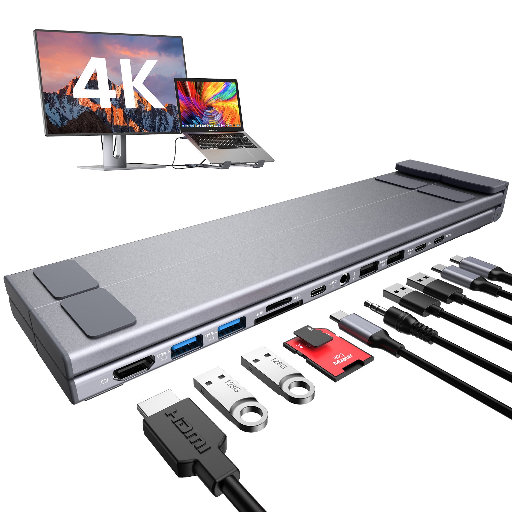 USB-C Laptop Docking Station Stand Plus