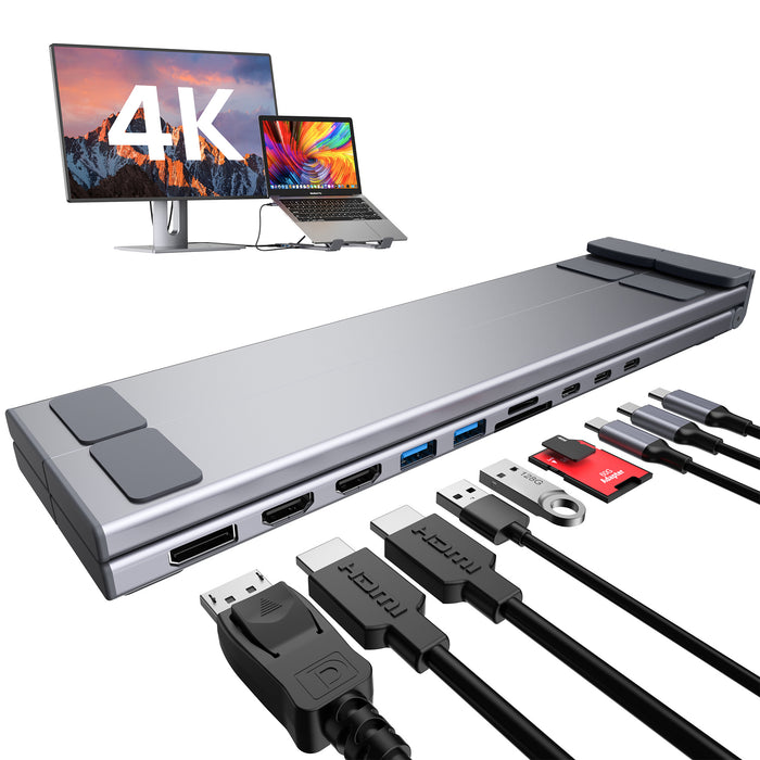 Mukiya USB-C Laptop Dock Stand – Advanced Display | Triple Display